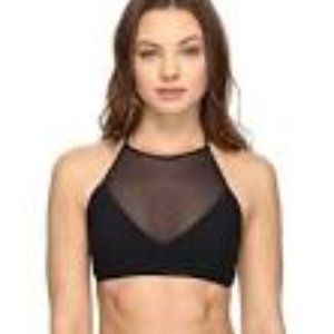 Tommy Bahama Mesh Solids High-Neck Halter Bikini Top, Women's Size XS, Black